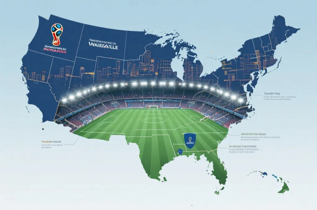 2026世界杯北美主办城市与比赛时间示意图